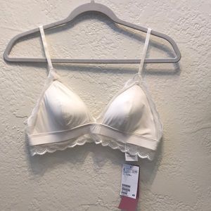 H&M Padded Soft White Bra with Lace